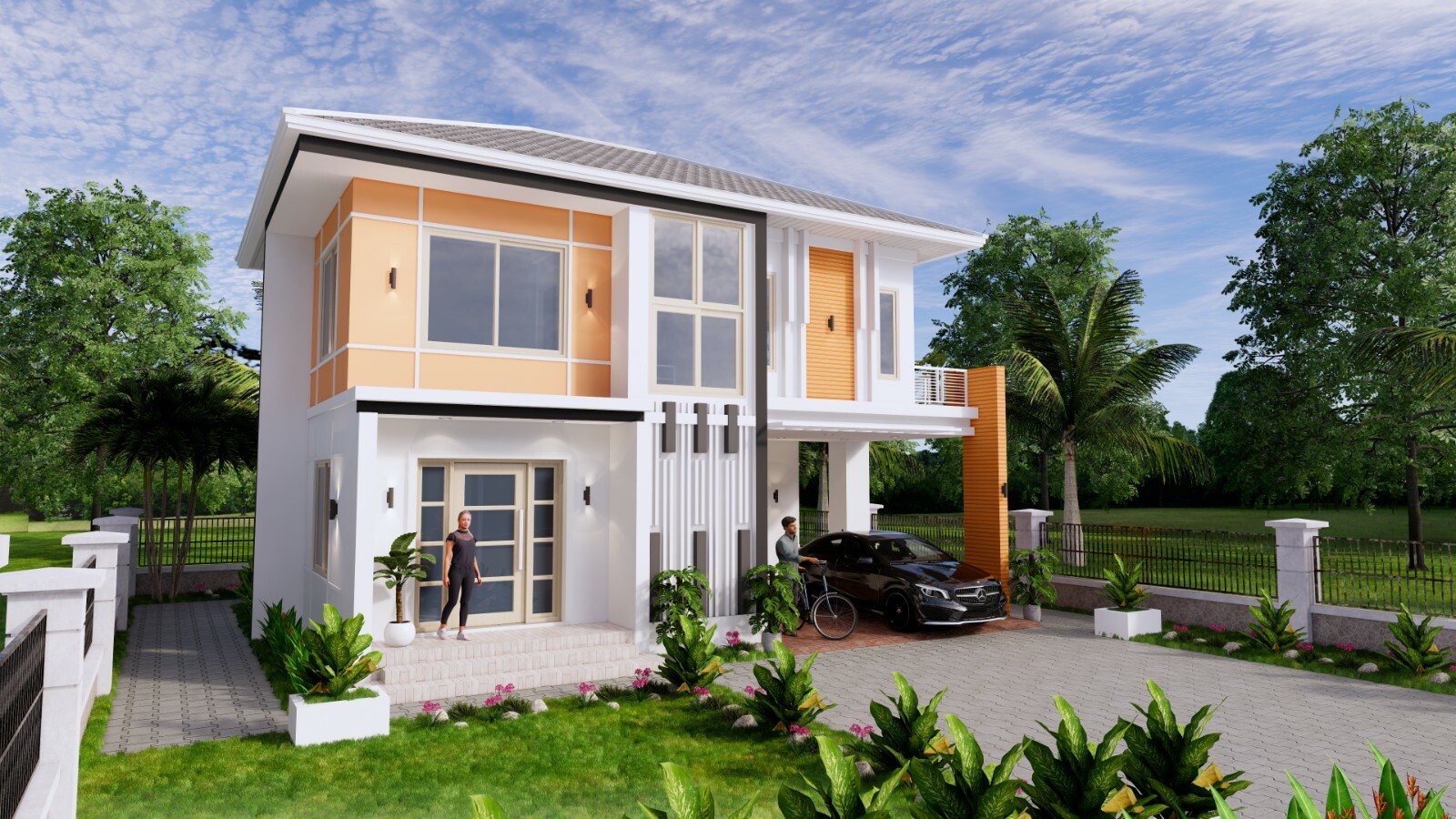 35×26 House Design Plans 10.5×8 Meters 4 Bedrooms PDF Full Plans (A4 Hard Copy)