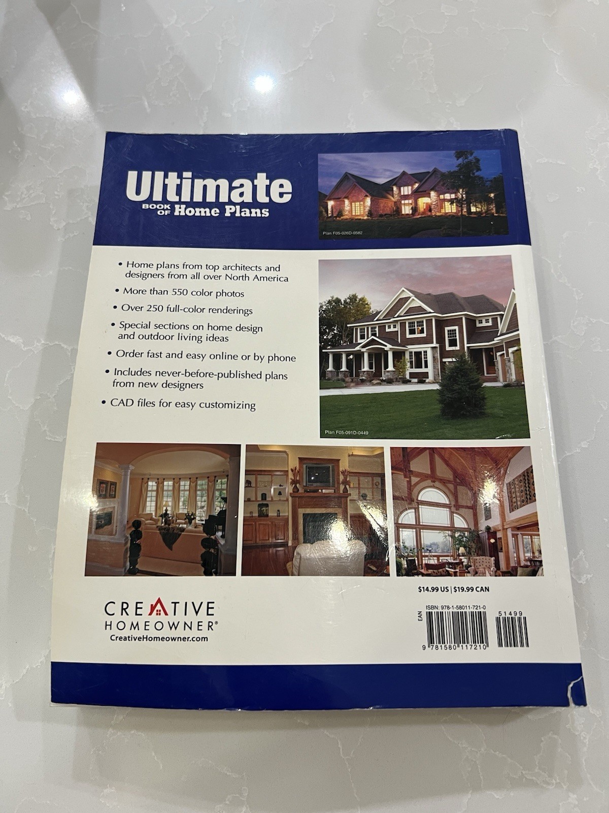Creative Homeowner Ultimate Book of Home Plans 3rd Ed 780 Full Color Traditional