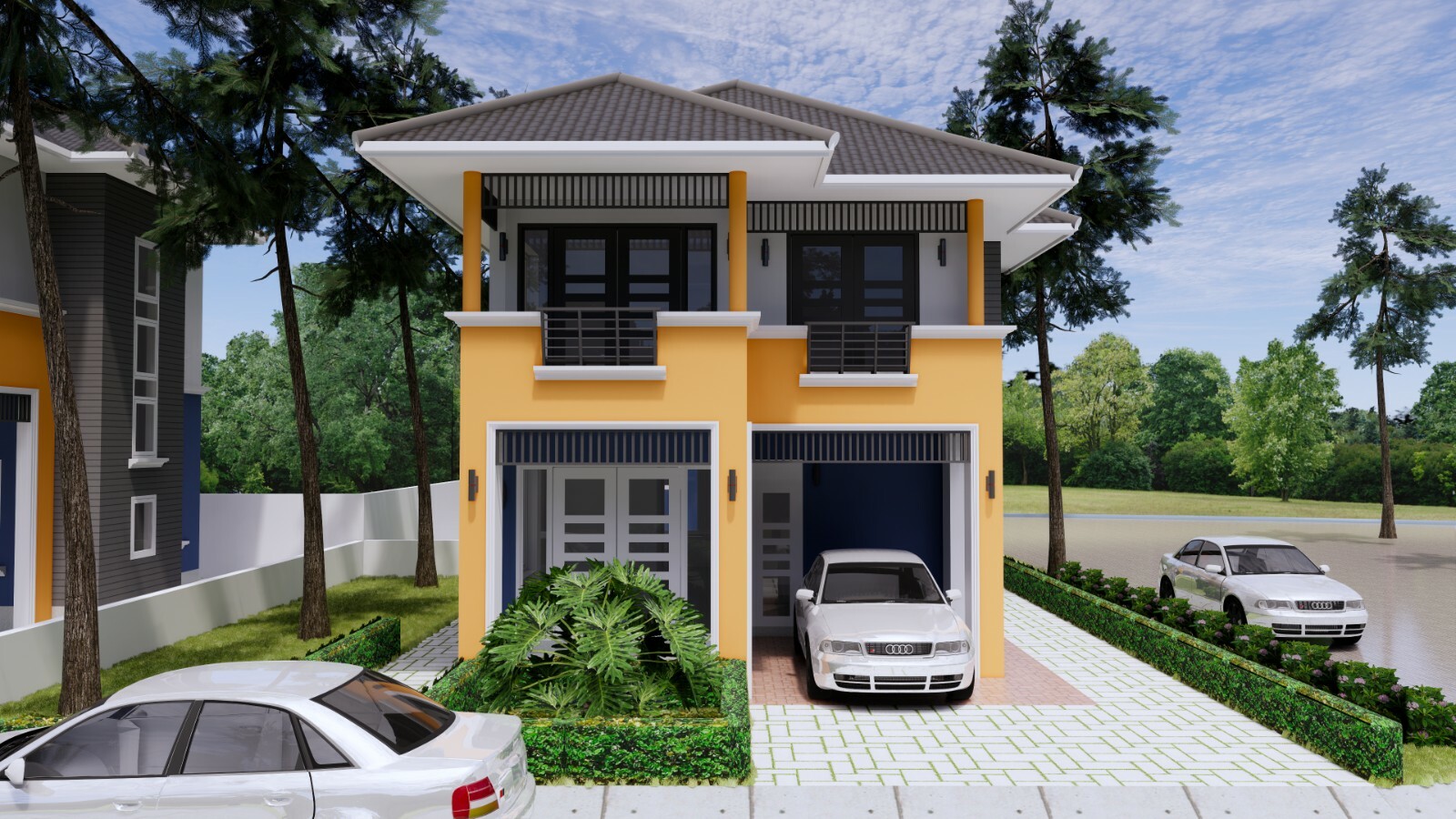 20×31 Feet Small House Plan 6×9.5 Meter 3 Beds 3 Baths Hip Roof (A4 Hard Copy)