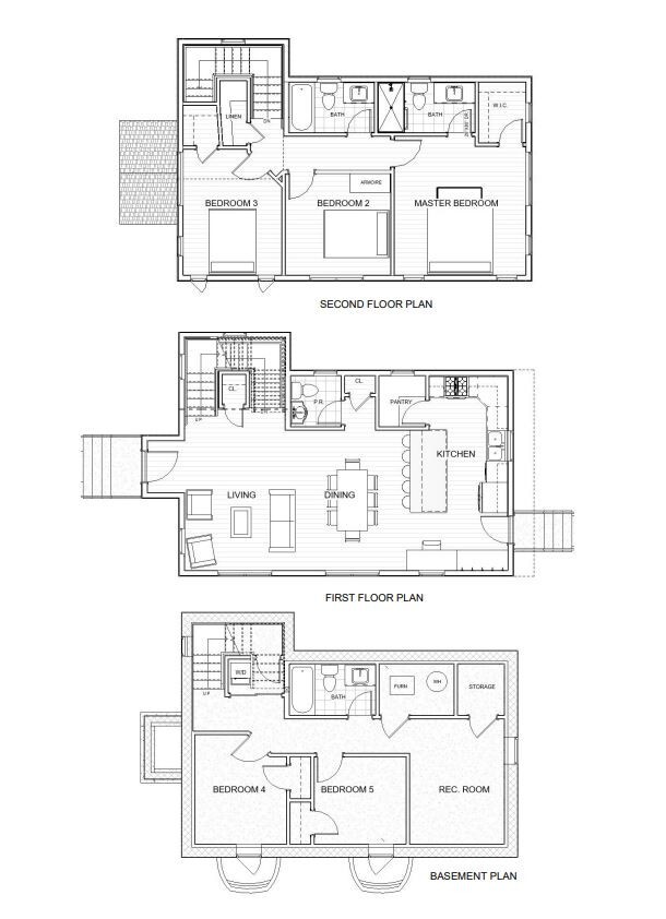 Custom Home House Building Plans 5 bedroom 2126 sq ft – Blueprints – PDF files