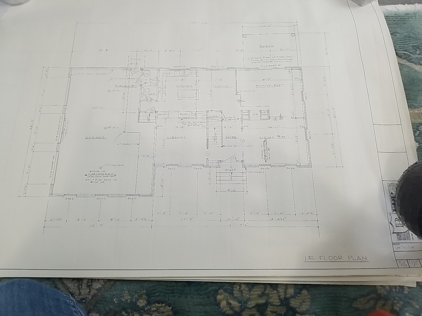 1993 Architectural Plans for 2 Story House,Garage &Porch 3931 Sq Ft