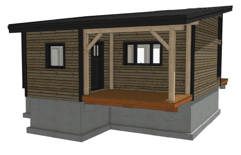 22′ x 32′ Lake Cabin II Timber Frame Plan Set