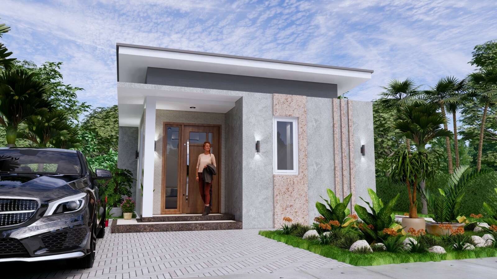 15×30 Feet Small House Plan 4.5×9 Meter 1 Bed 1 Bath Shed Roof (A4 Hard Copy)