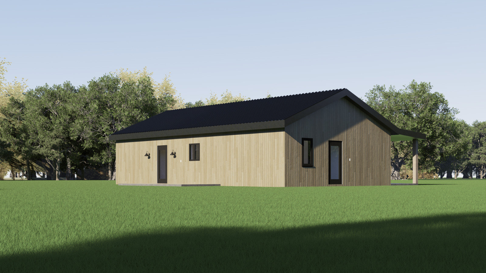 Barndominium, 2 Bedroom 2 Bath 1200 sq ft Floor Plan, 25’x48 | PDF DOWNLOAD