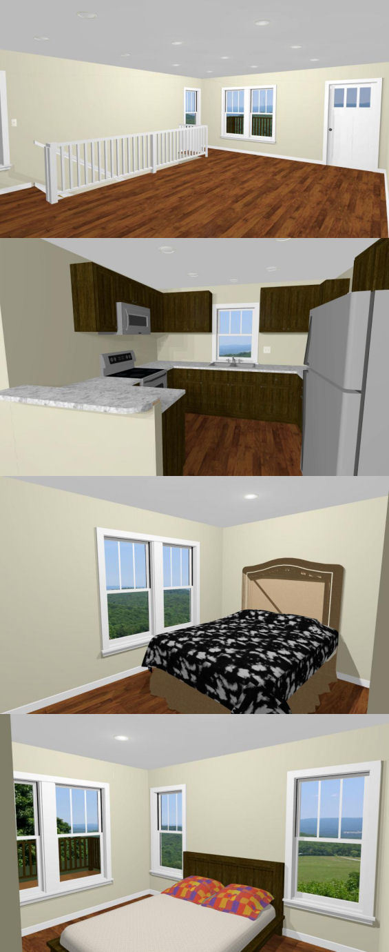 30×32 House — 2 bedroom 1.5 Bath — 986 sqft — PDF Floor Plan — Model 1I
