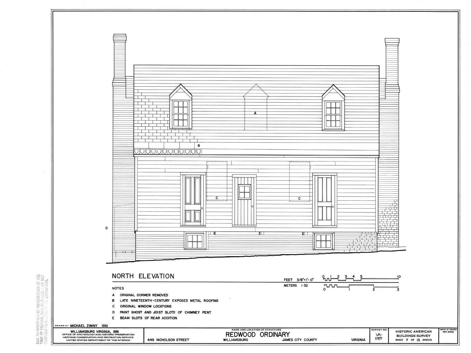 Colonial Williamsburg Timber Framed Cottage – Printed Architectural Plans