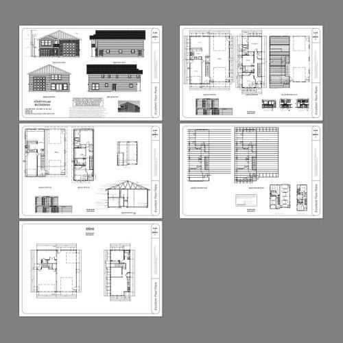 40×48 House with 1-Car 1-RV Garage – PDF FloorPlan – 1,613 sqft – Model 4A