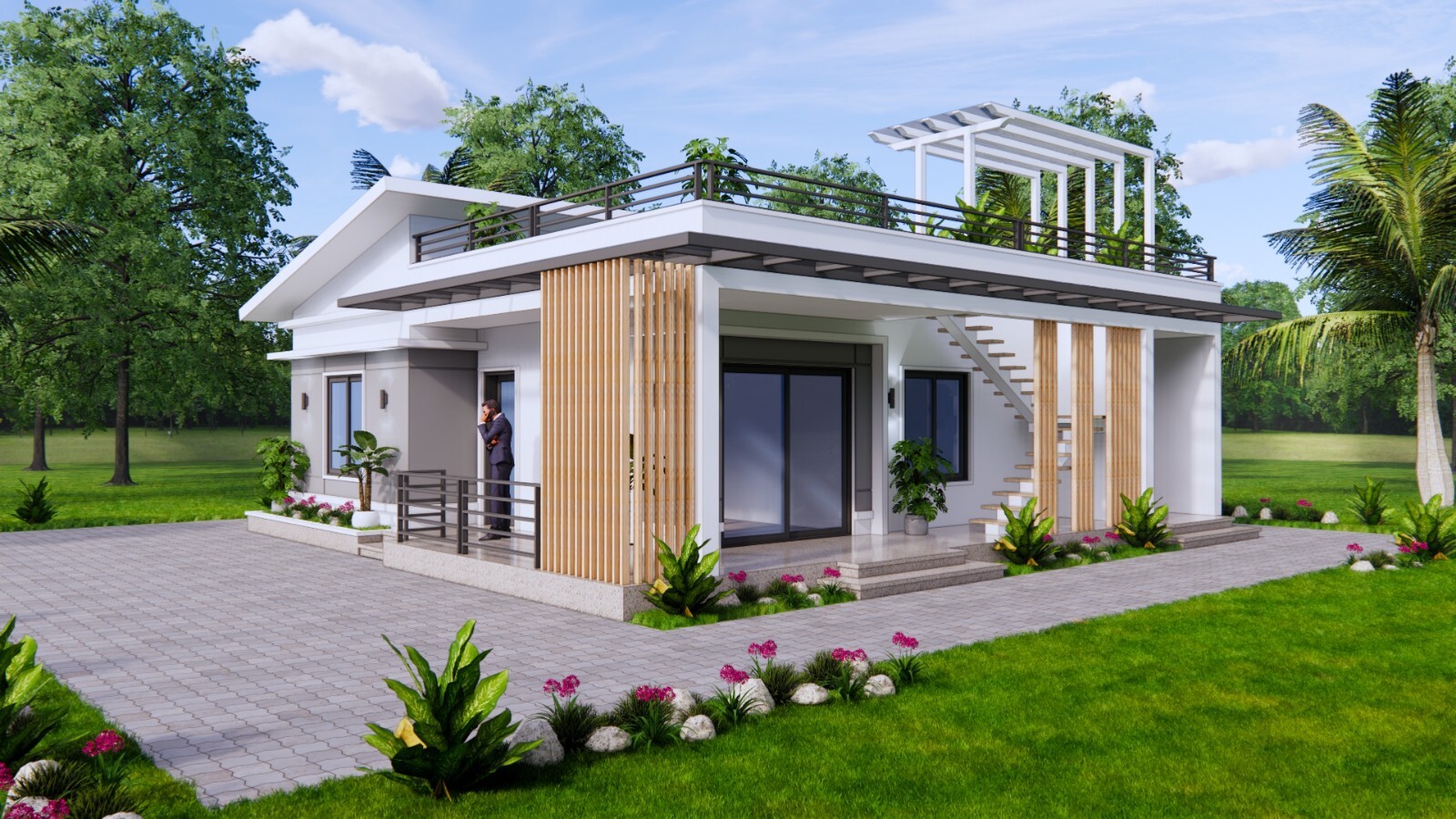 33×33 Feet Small House Plan 10×10 Meter 3 Bed 2 Bath Terrace PDF & A4 Hard Copy