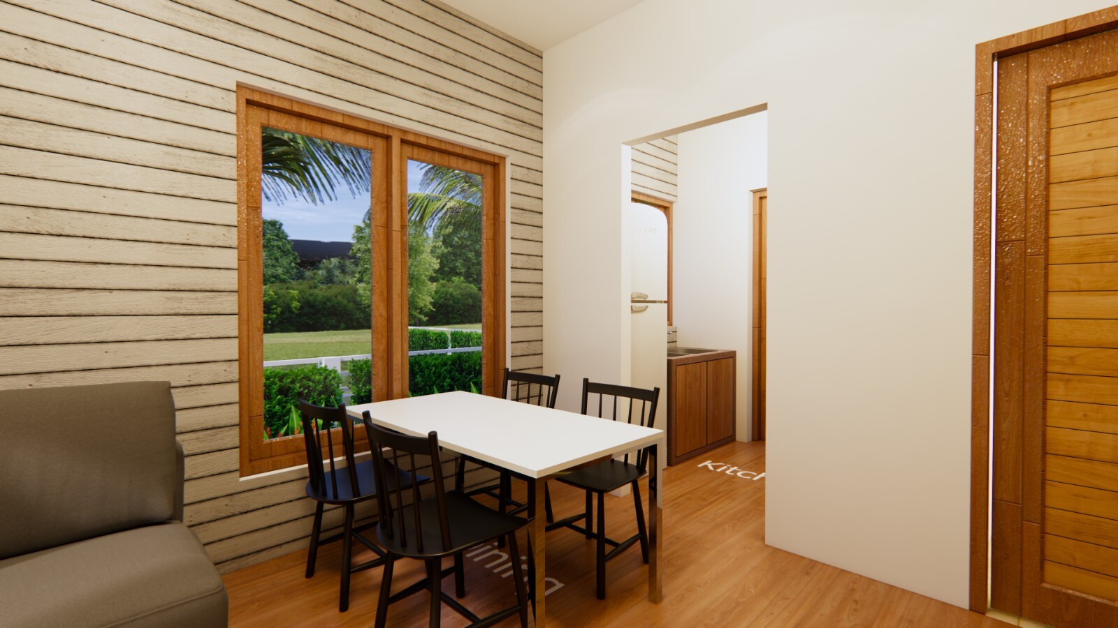 23×23 Small House Design 7×7 Meter Gable Roof 1 Bed 1 Bath (A4 Hard Copy)