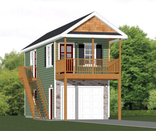 12×32 House — 461 sq ft — PDF Floor Plan — Model 6A
