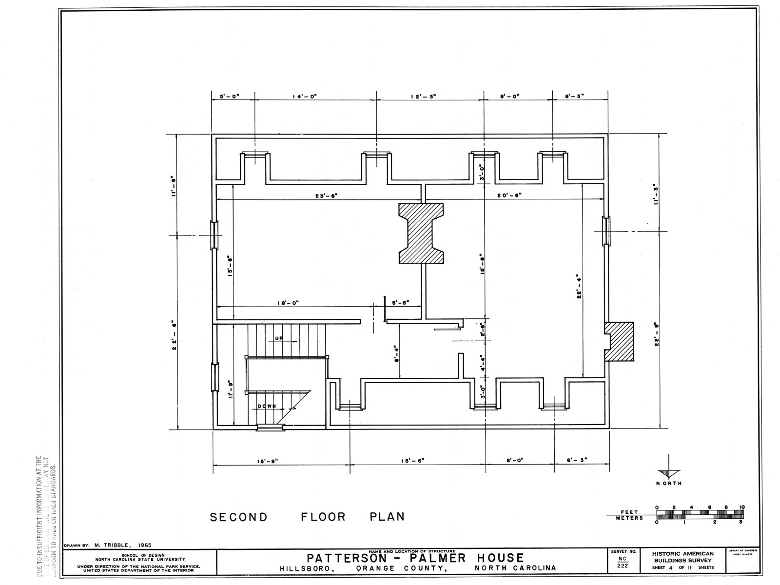 Traditional Colonial Style farmhouse, country home, 2 bedrooms, printed plans