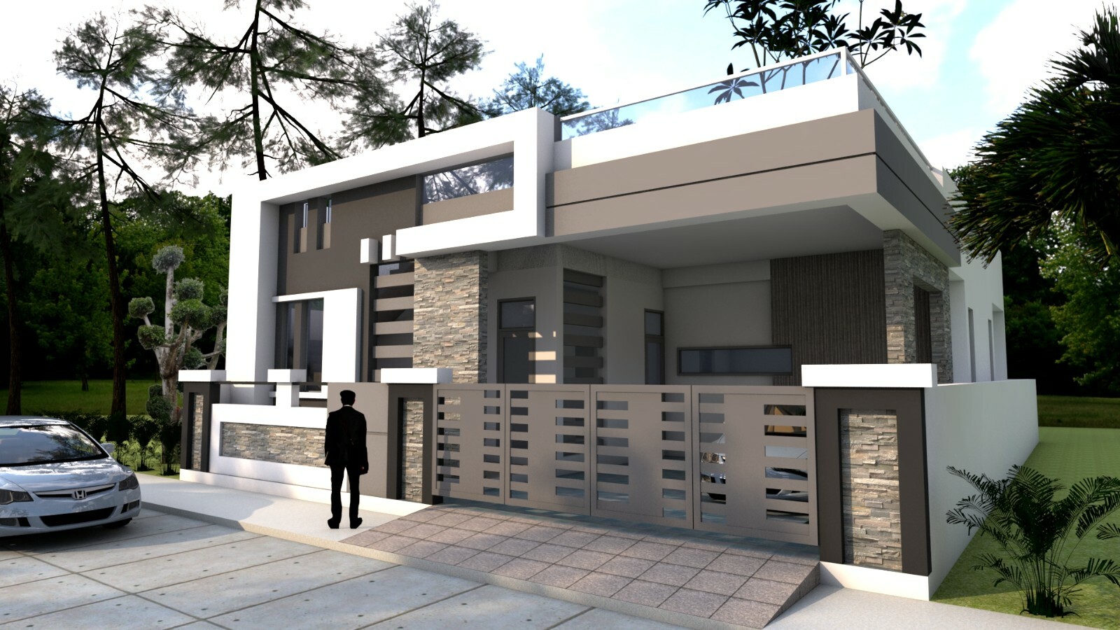 House Plan 40×60 Feet 12×18 Meter 3 Beds 2 Baths Terrace Roof (A4 Hard Copy)