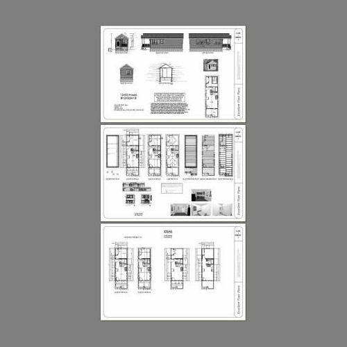 12×32 Tiny House — 384 sq ft — PDF Floor Plan — Model 1B