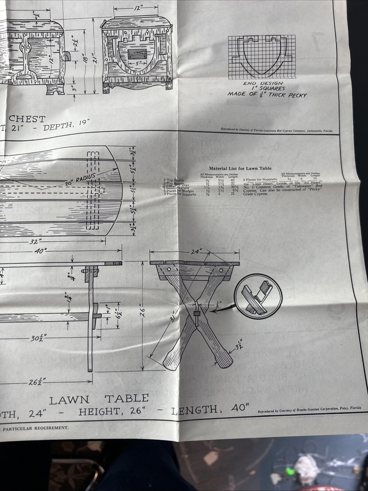 VTG Southern Cypress Furniture Plans Blueprints Desks Chairs Tables