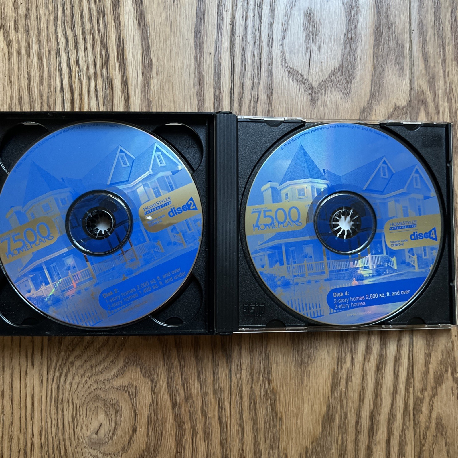 VINTAGE HomeStyles 7500 Home Plans Design Software (PC, 1999) 4-Disc CD-ROM Set