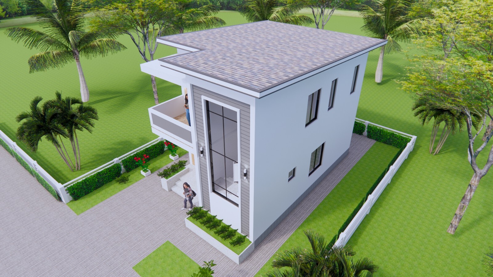 20×30 Feet Small House Plan 6×9 Meter 2 Beds 2 Baths PDF Plan (A4 Hard Copy)