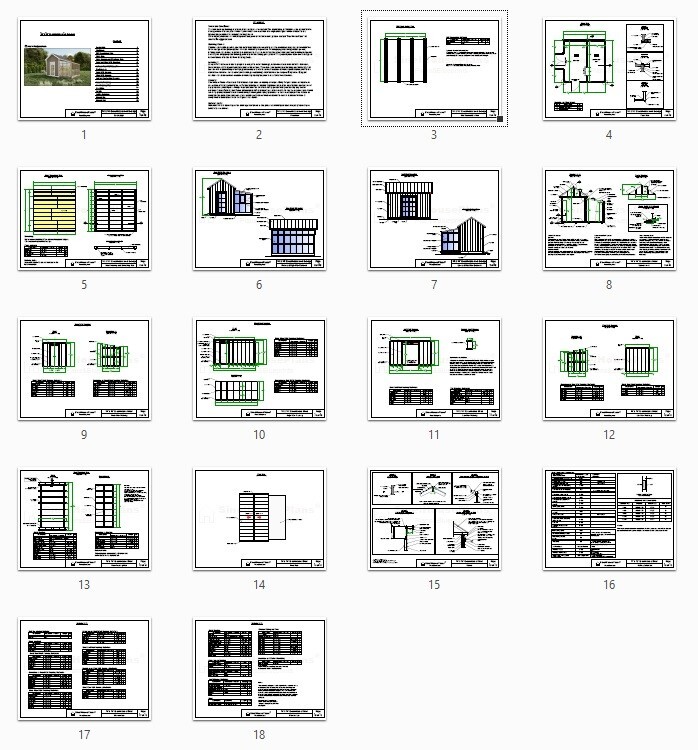 14′ x 14′ Garden Shed Plans ,Timber Frame Greenhouse with Storage ,Blueprints