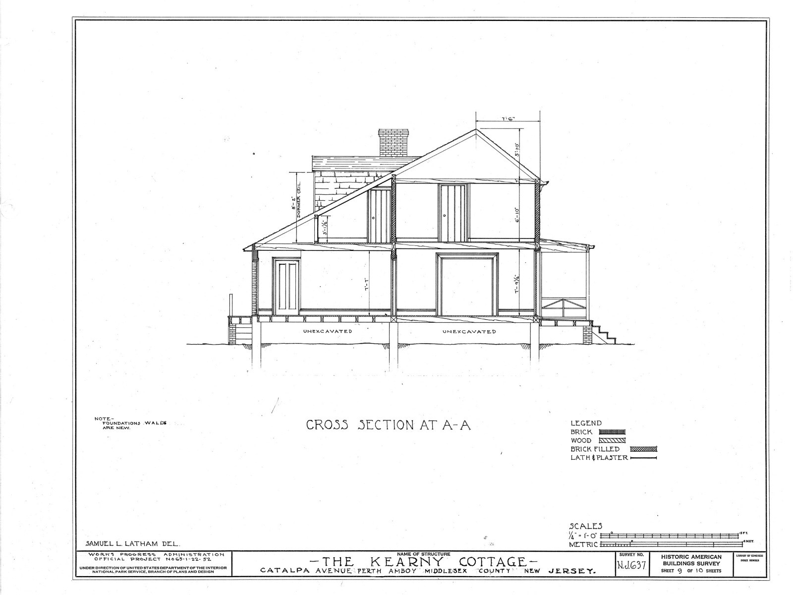 Plans for a Saltbox style Colonial home, Kearney Cottage, 1784, 2-3 bedrooms
