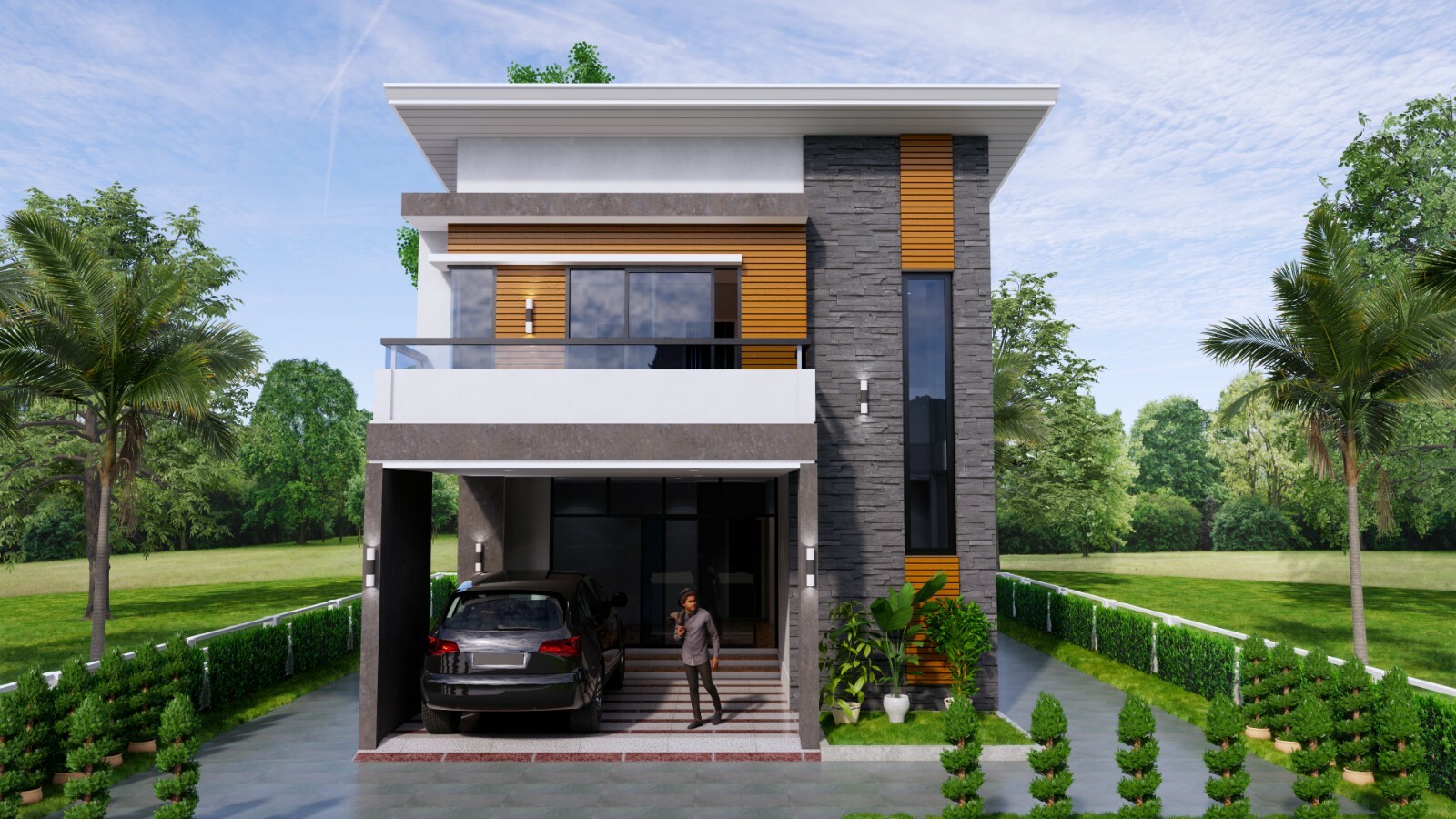 25×38 Feet Small House Plan 7.5×11.7 Meter 4 Beds 4 Baths Shed R(A4 Hard Copy)