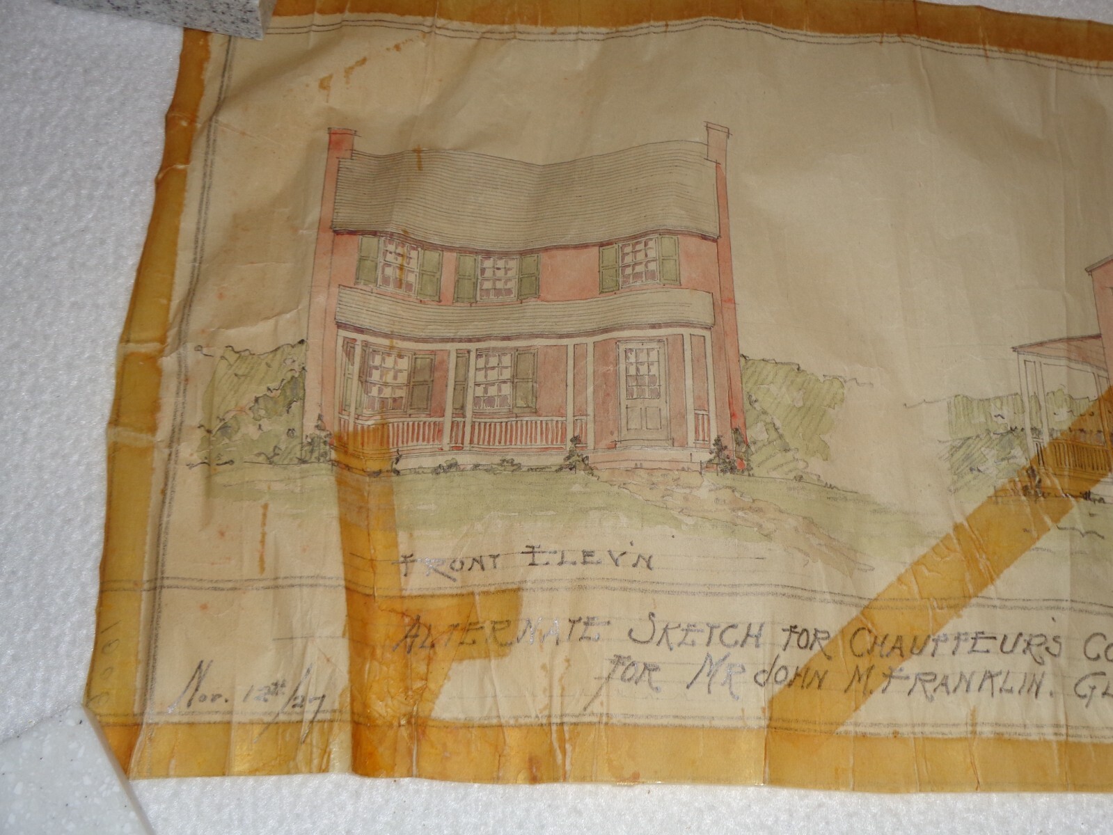 1927 Glen Cove New York James S. Nussear Rare Unique House Architectural Plans