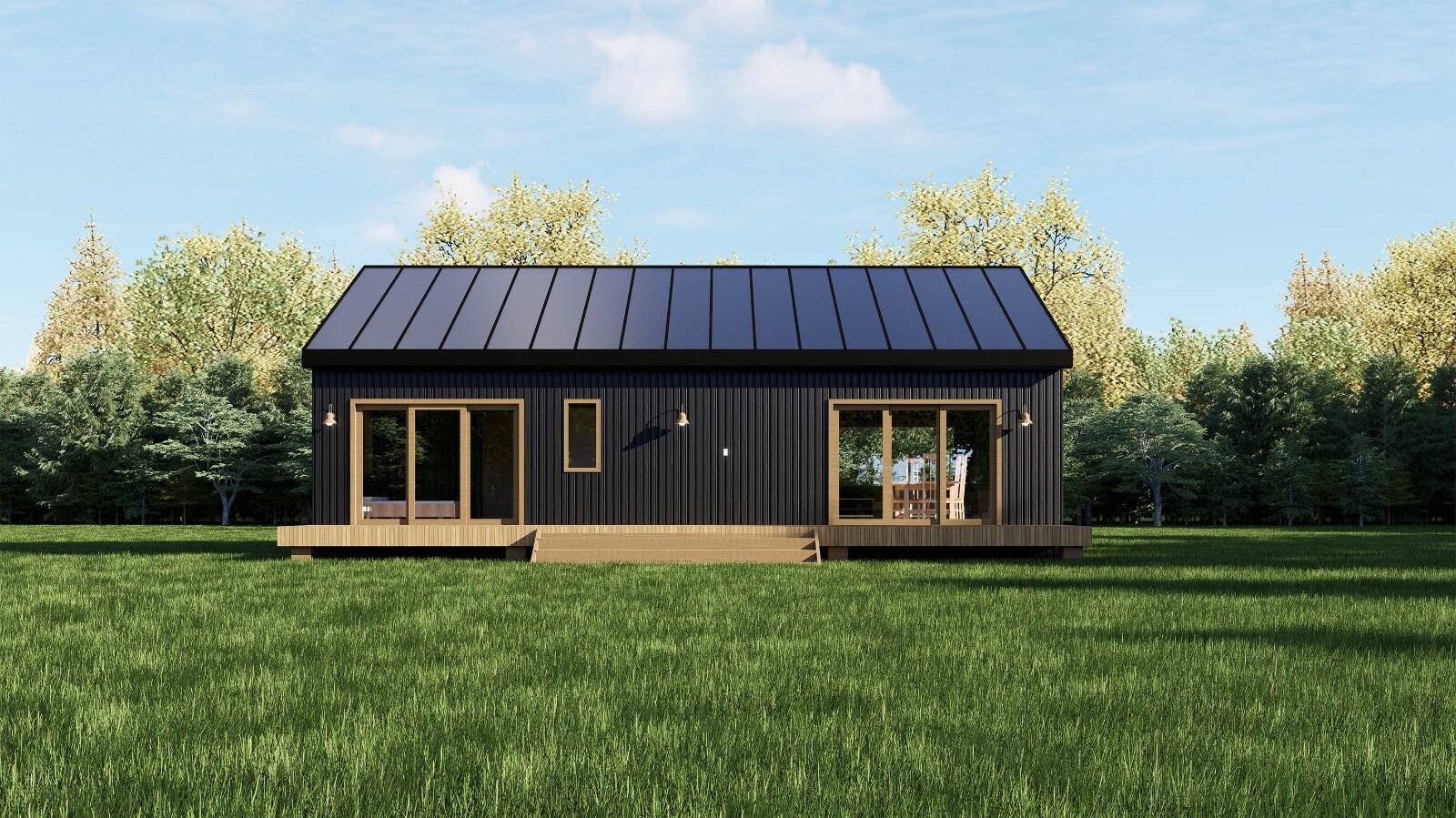 Barndominium House Cabin 2 Bed 2 Bath 40’x35′ 1400 sq ft. | PDF Download
