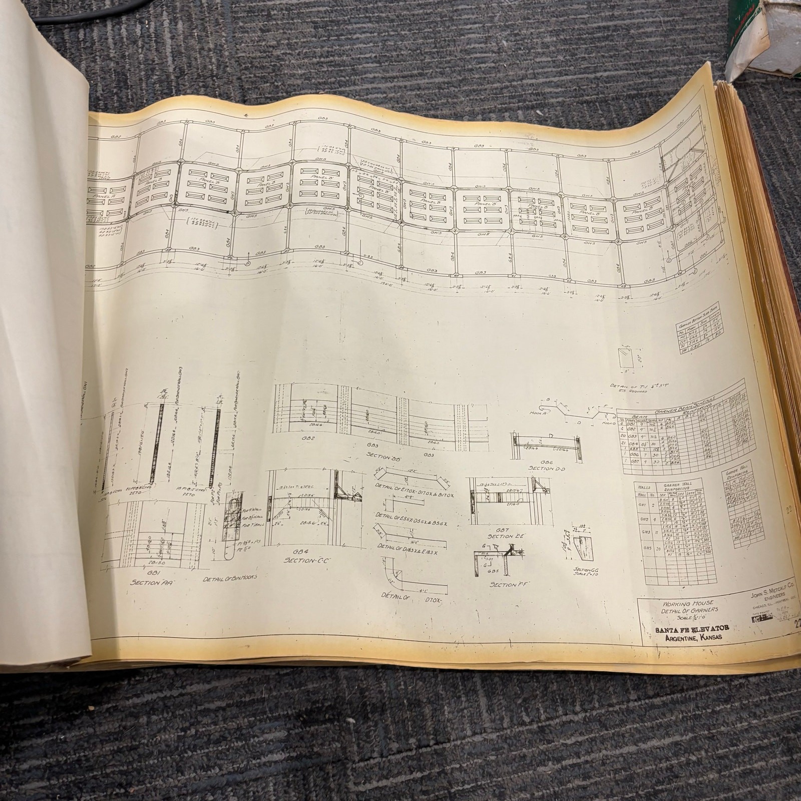 Vtg 1925 AT&SF Santa Fe Building Blueprints Railroad Memorabilia Kansas 165 pgs
