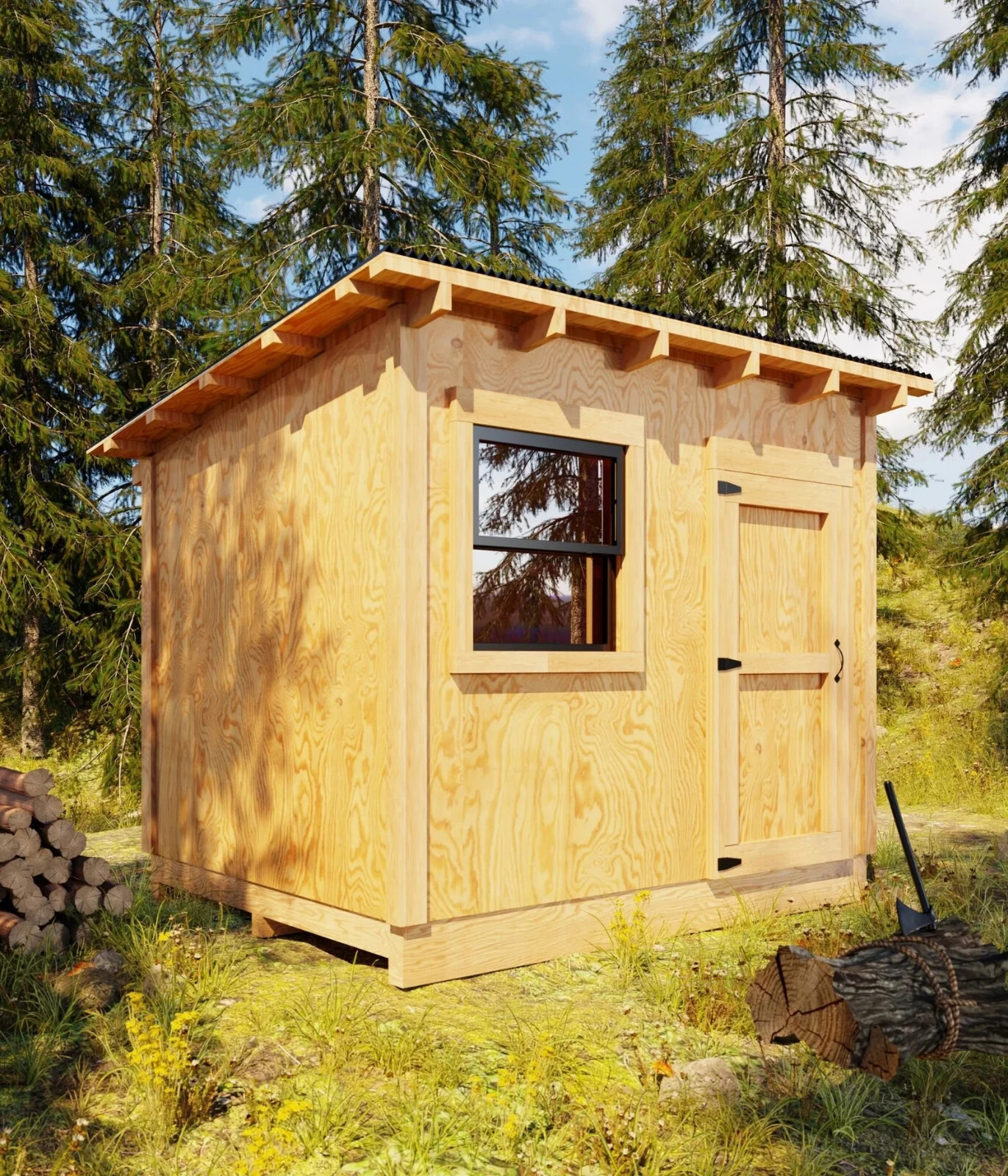 Lean To Shed Plans 8×10 – PDF + Video Download