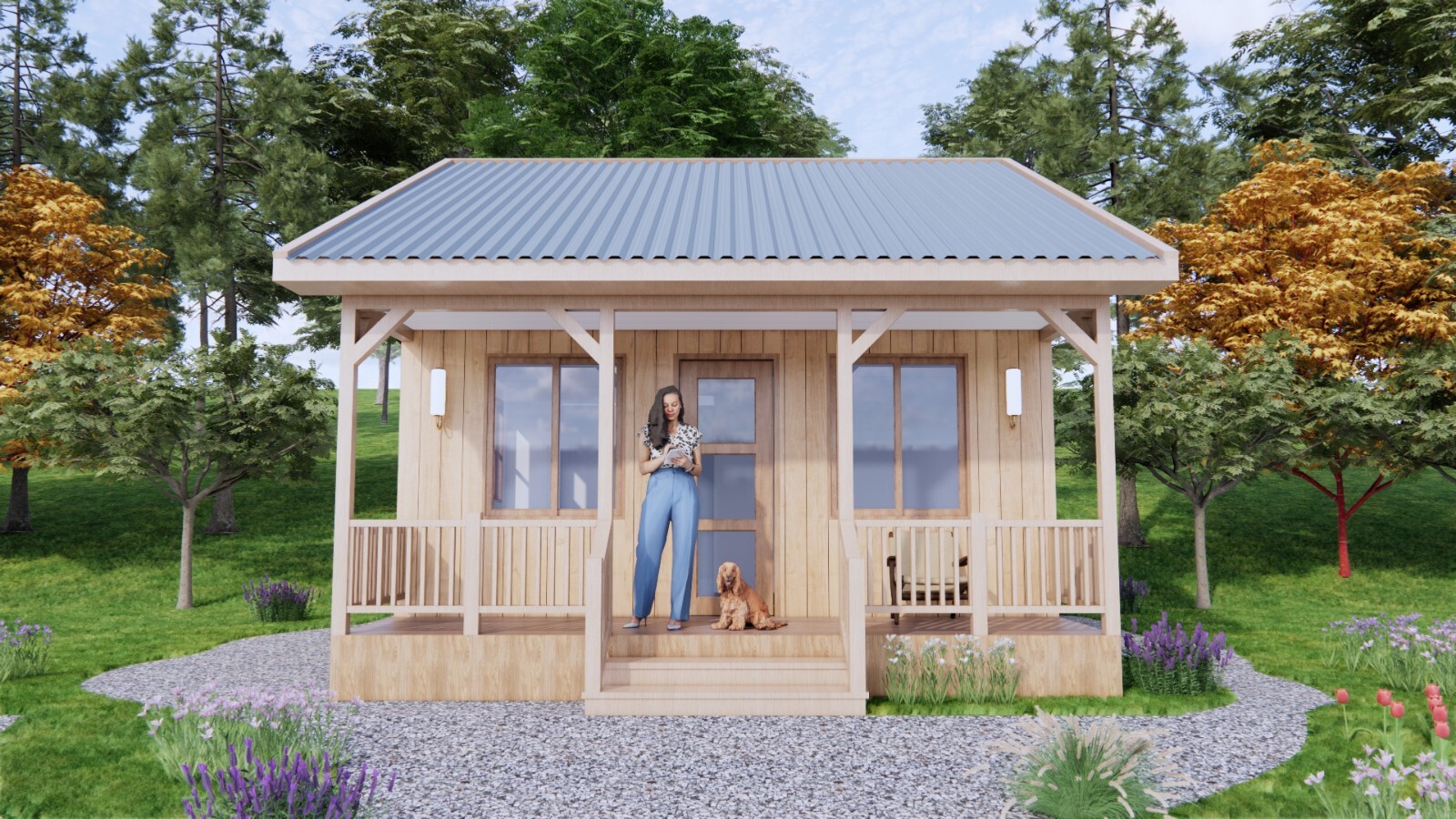 18×21 Shed Plan 1 Bed 1 Bath 5.5×6.5 Meter (PDF and A4 Printed Plans)