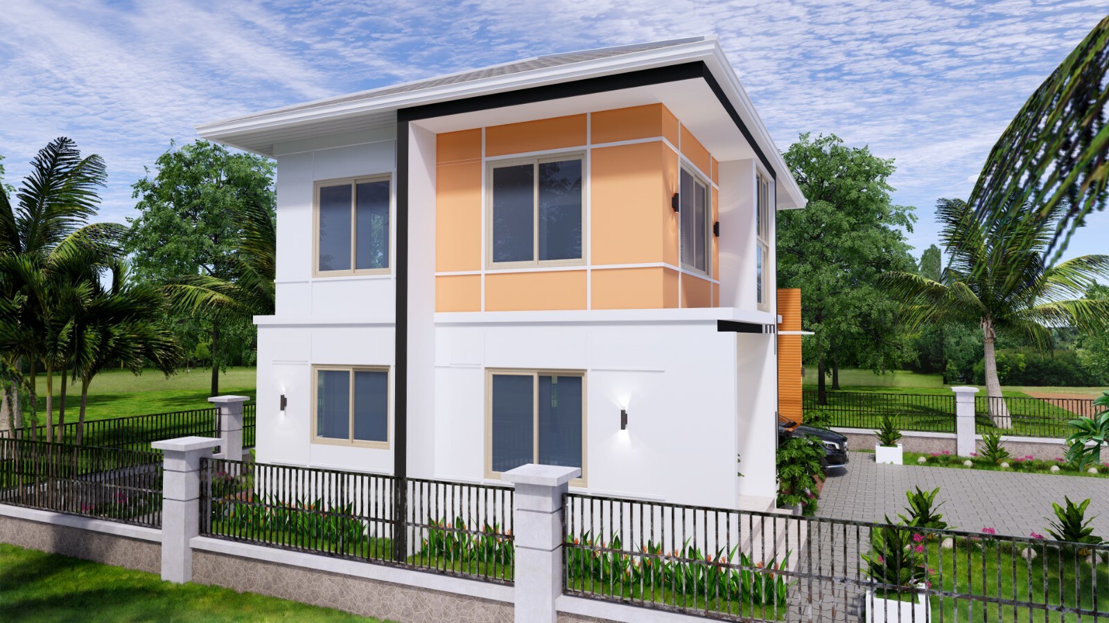 35×26 House Design Plans 10.5×8 Meters 4 Bedrooms PDF Full Plans (A4 Hard Copy)