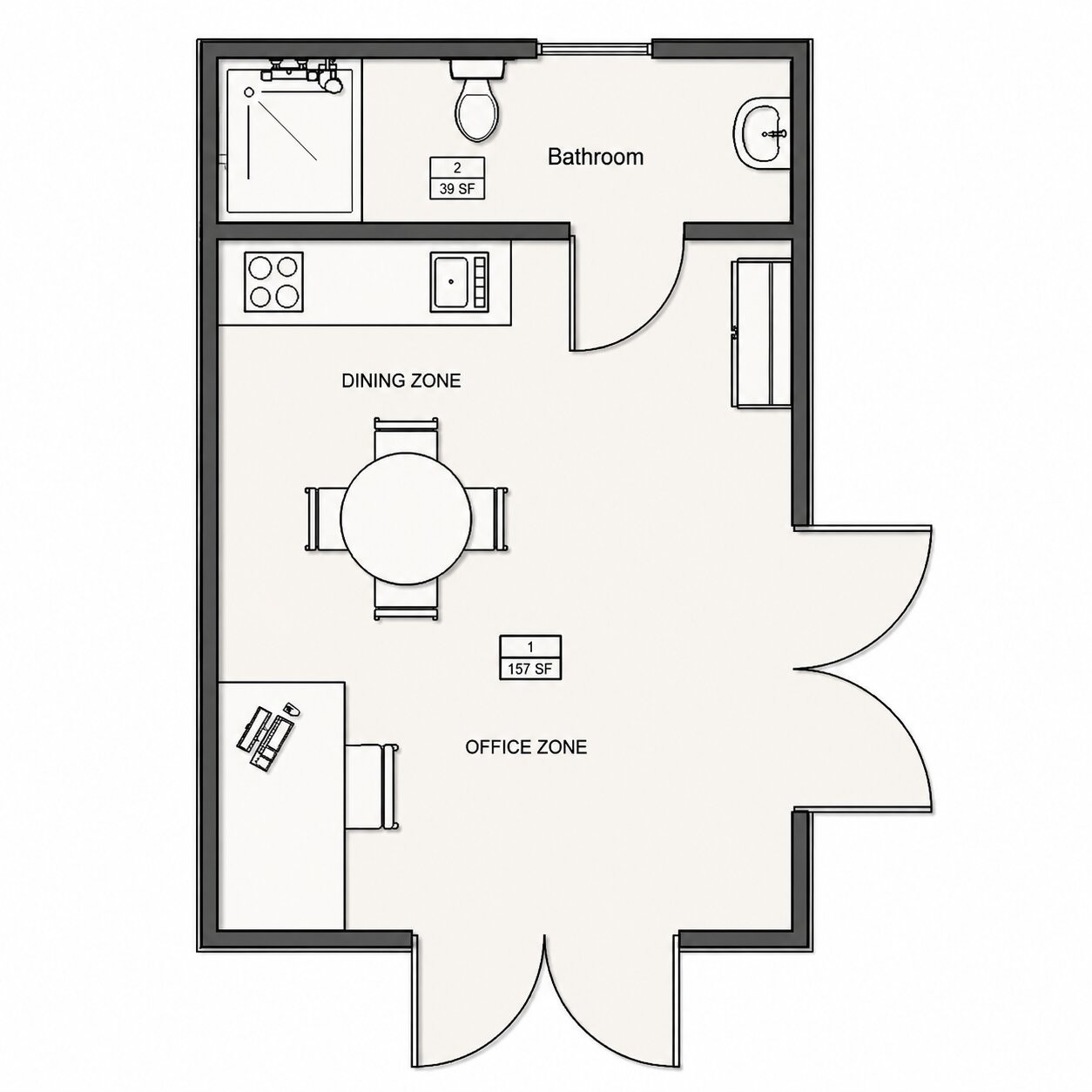 Gable roof garden shed plans- Backyard Studio workshop Design
