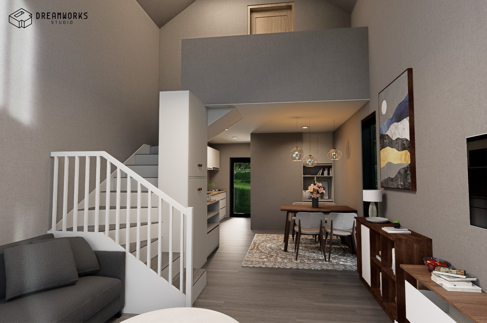 Modern Tiny House with Mezzanine 4×9 Meters | 1 Bedroom | Houseplan