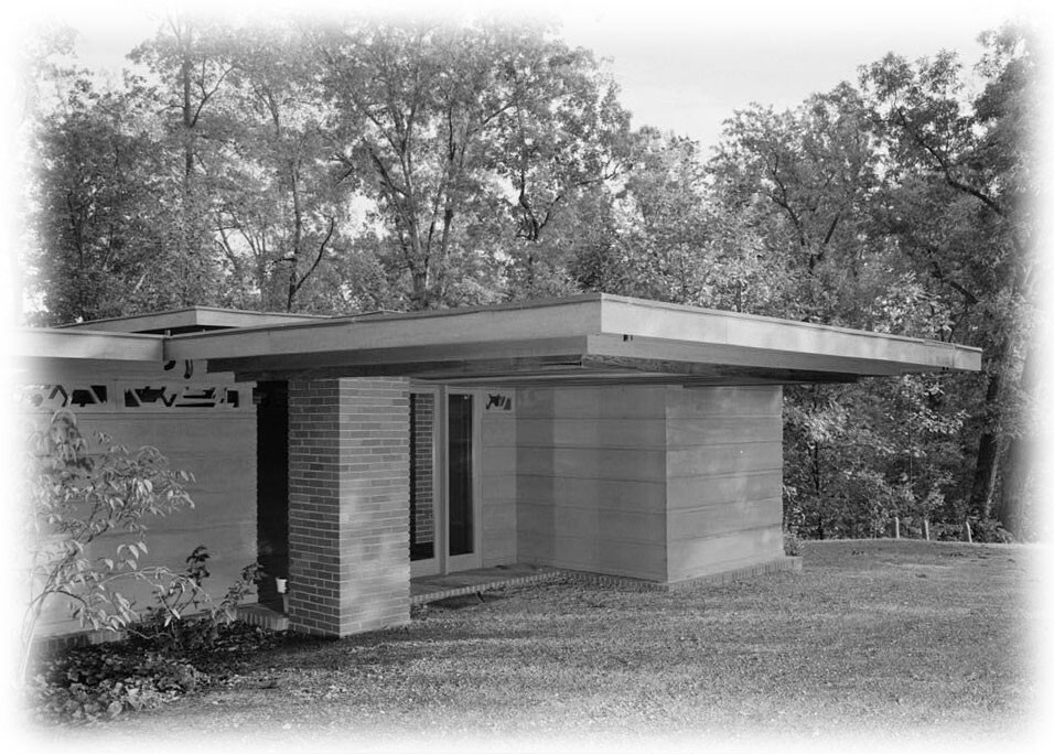 Pope House, a Frank Lloyd Wright Usonian Home, 2 bedrooms, architectural plans