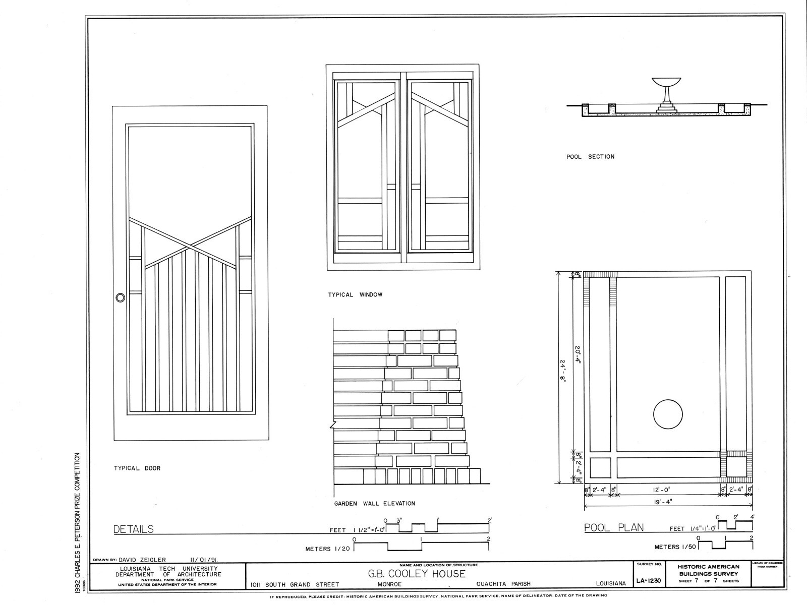 Prairie Style home by Walter Burley Griffin, 5 bedrooms, brick/wood house plans