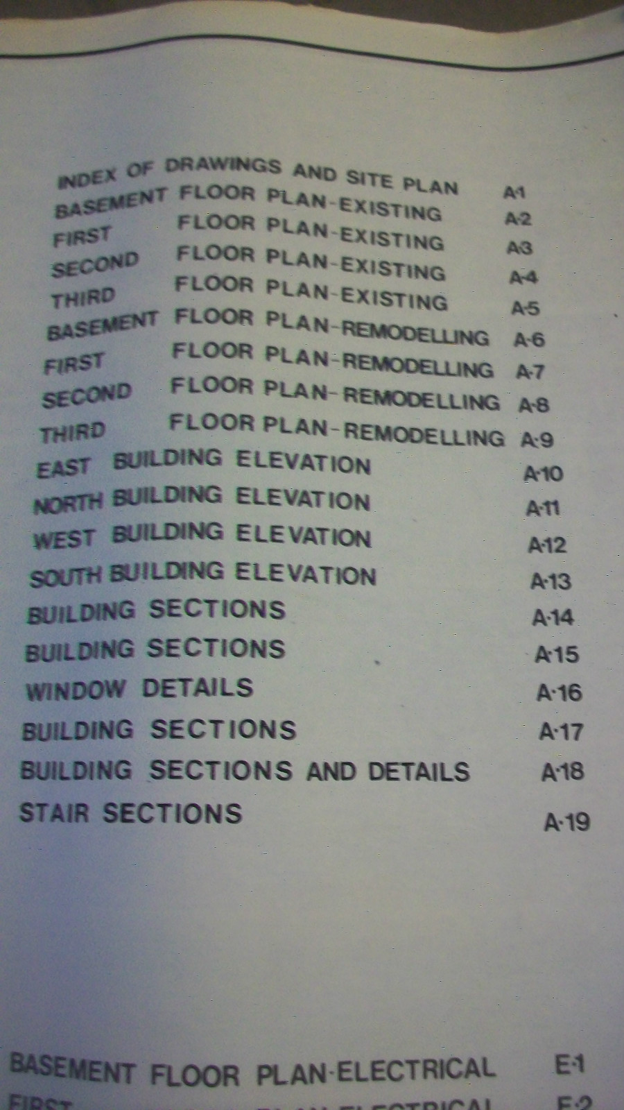 HILLS-DECARO FRANK LLOYD WRIGHT HOUSE, SET OF RESTORATION BLUEPRINTS from 1976