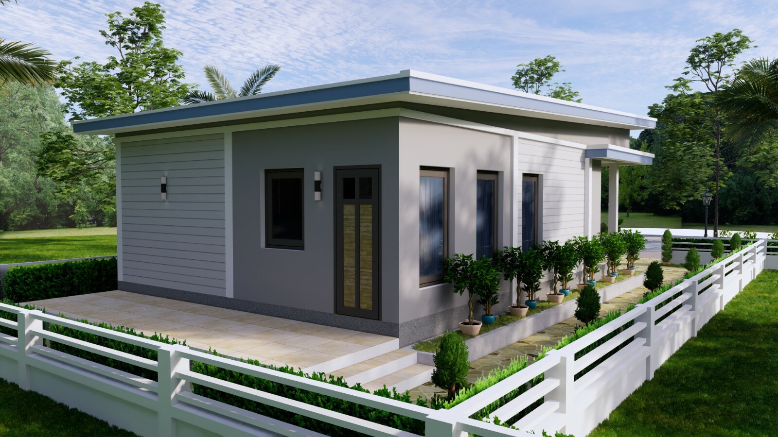 Small House Plans 7×11 Meters 23×36 Feet 2 Beds 2 Baths Shed Roof (A4 Hard Copy)