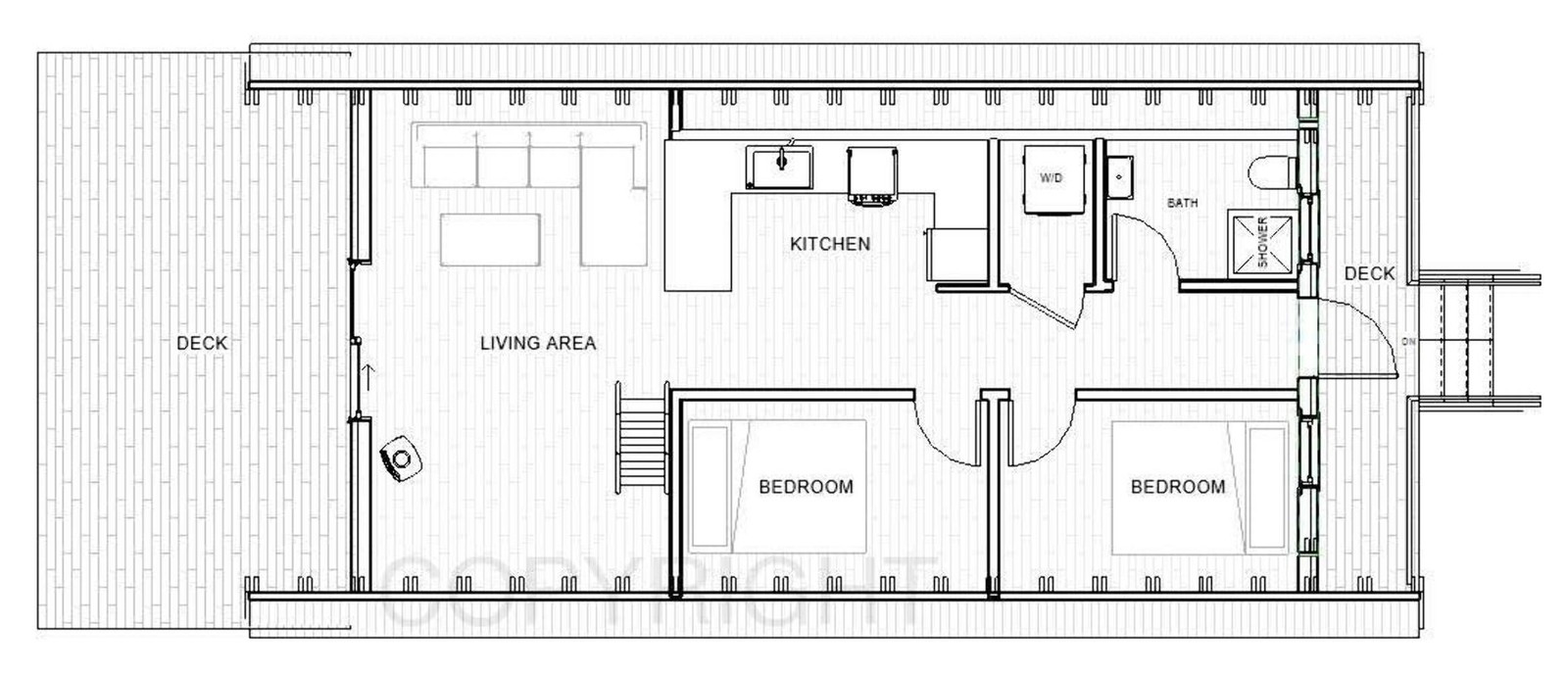 A-Frame Cabin Plans 22×36 – Modern Vacation Home – Tiny House Blueprints