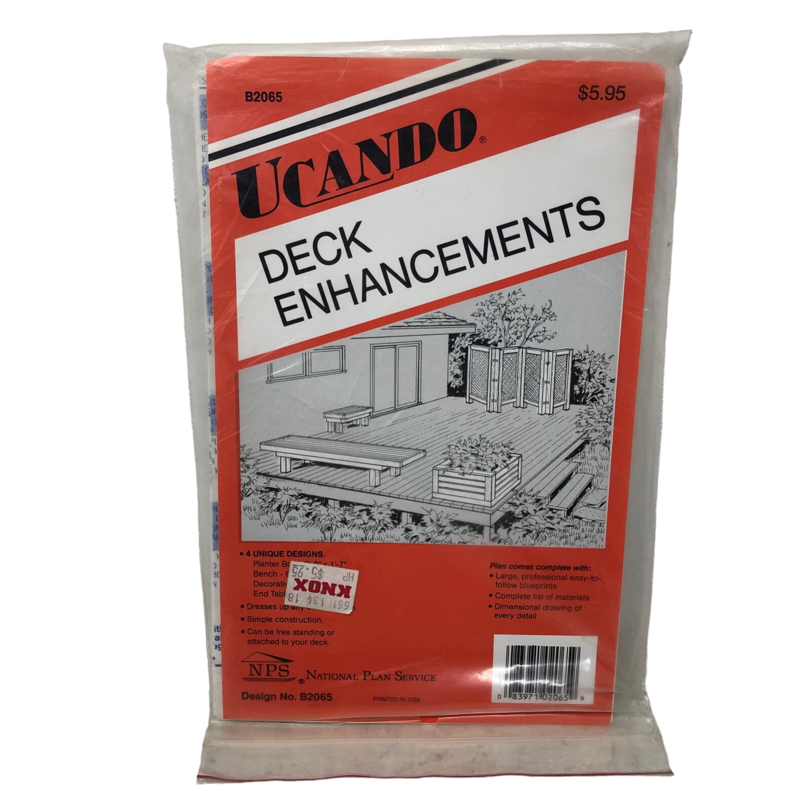 VTG Ucando Deck Enhancements Building Plans For Bench Planter Box Table B2065