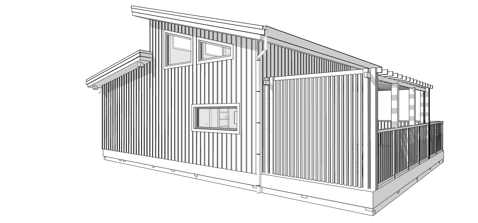 Cozy Charming Tiny House 2 Bed, 1 Bath Architectural Build Plans PDF Download