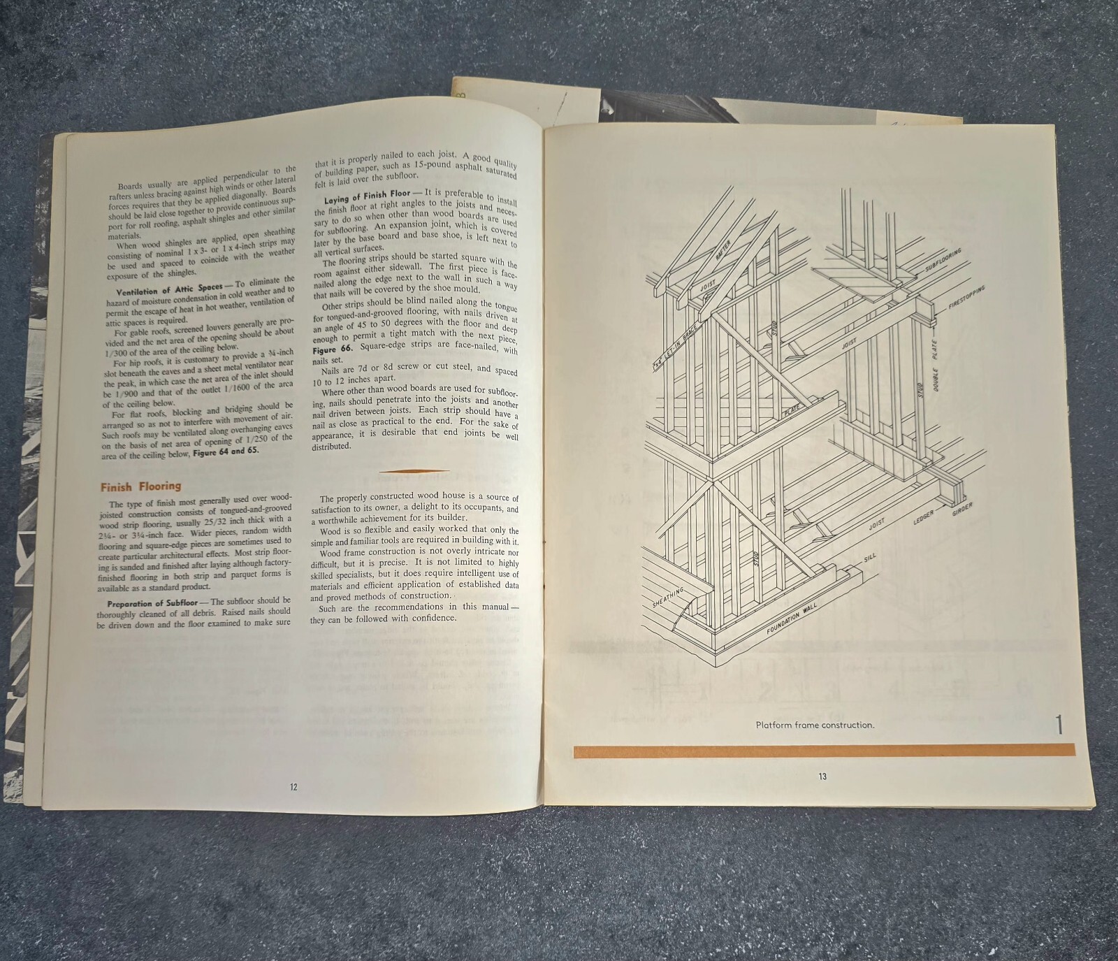 2 Vintage Home Building Plans Retro 1959-61 Home Framing/Plank/Beam Books