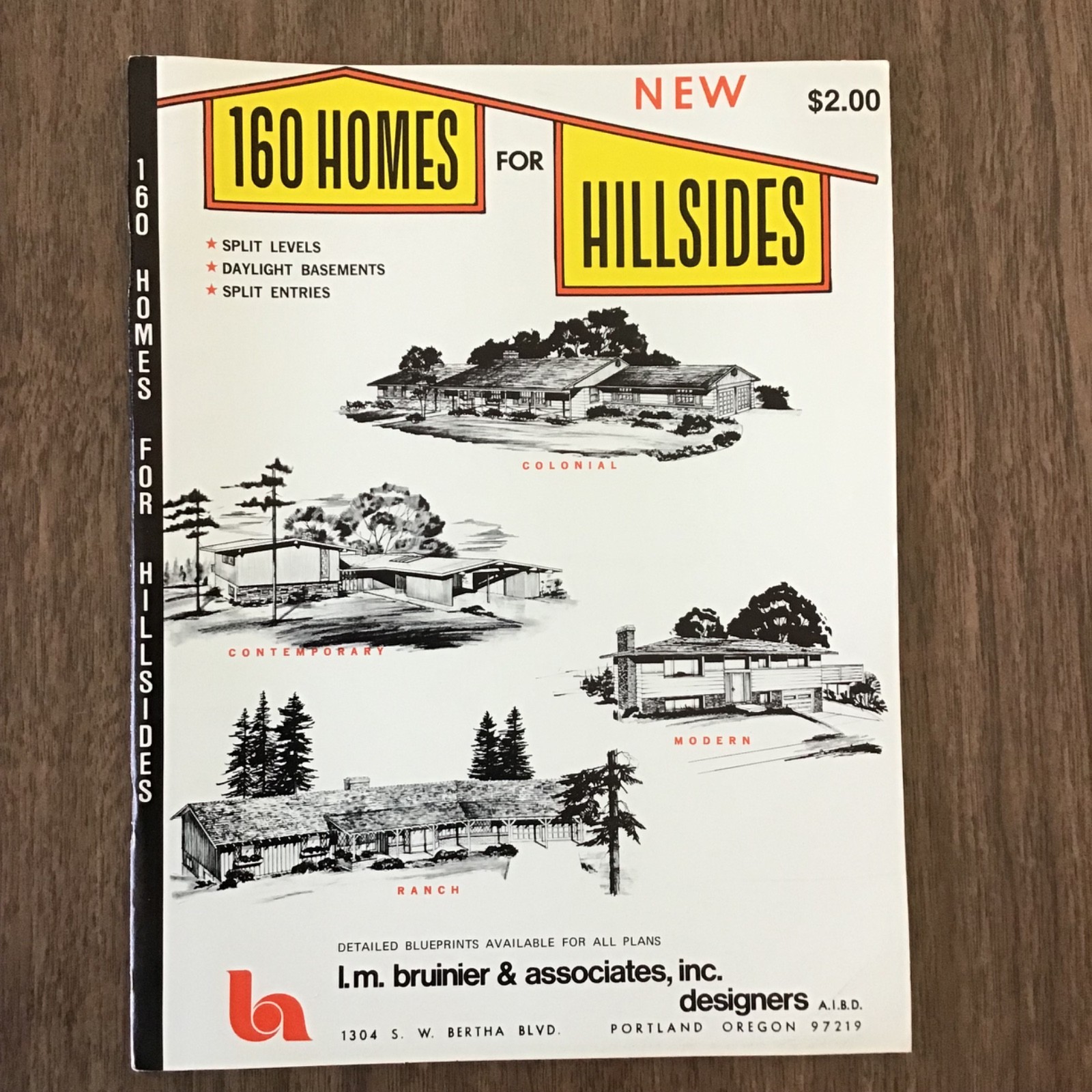 1981 Vtg Contemporary Home Plans HOUSE Floor Plans Book SEE INDEX Hillsides