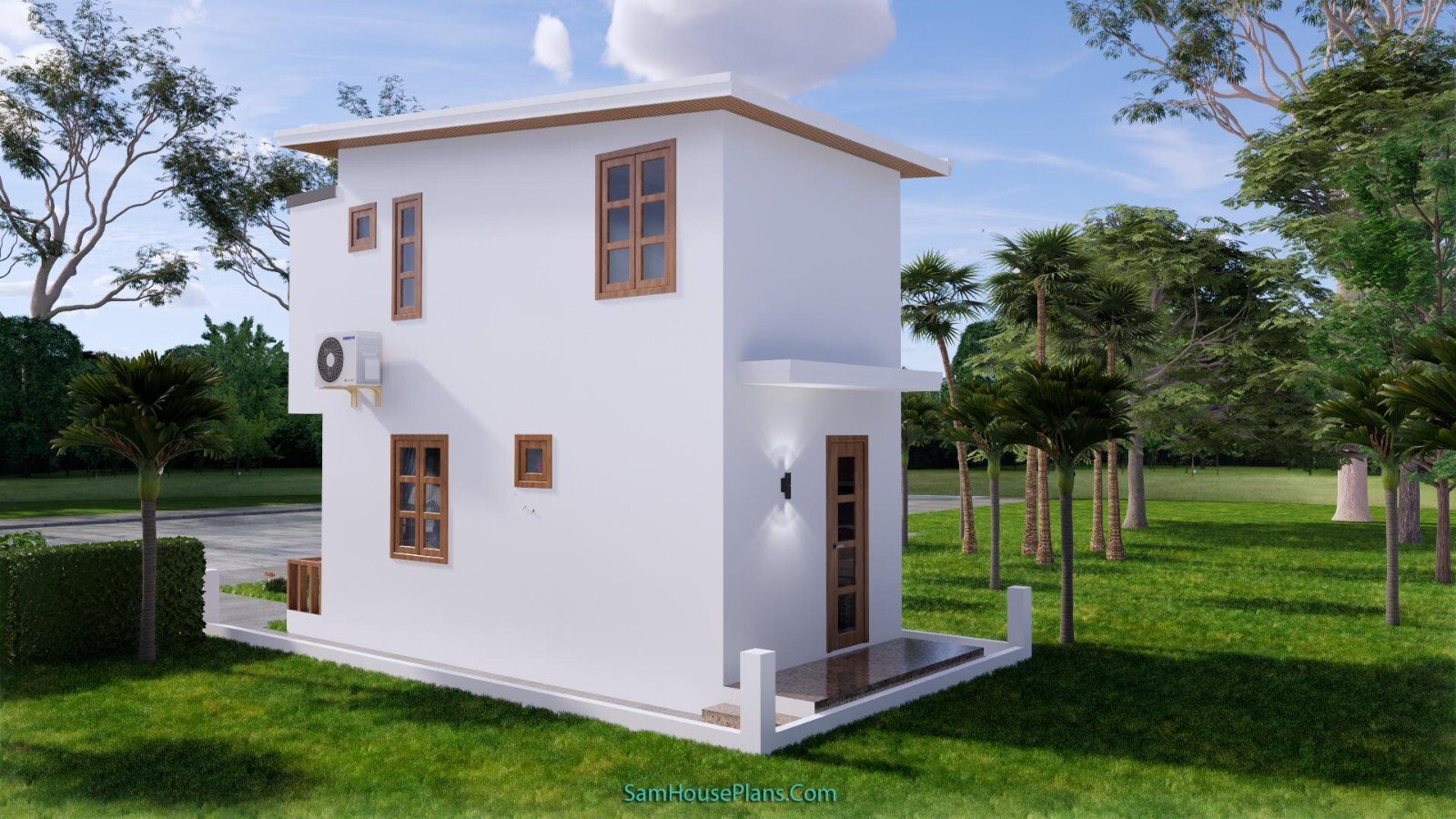 10×20 Feet Small House 3×6 Meter 1 Bed 2 Baths Shed Roof PDF Plan (A4 Hard Copy)