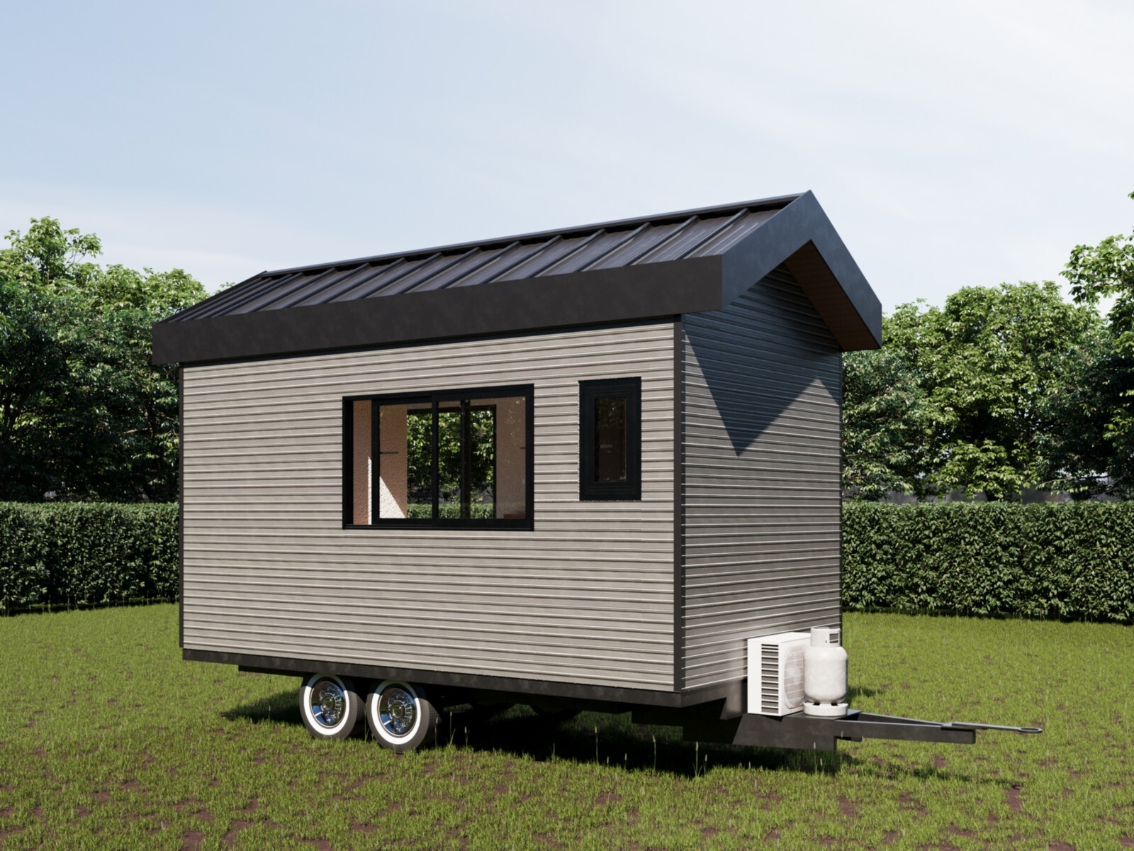 Tiny Home Plans on Wheels 115sqft – Mobile Living Design with 3D Visuals