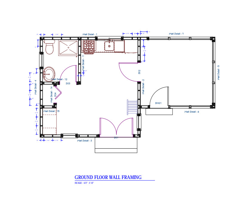 Custom Modern Tiny Loft Cottage with 1 Bed 1 Bath House Plan PDF & FREE CAD