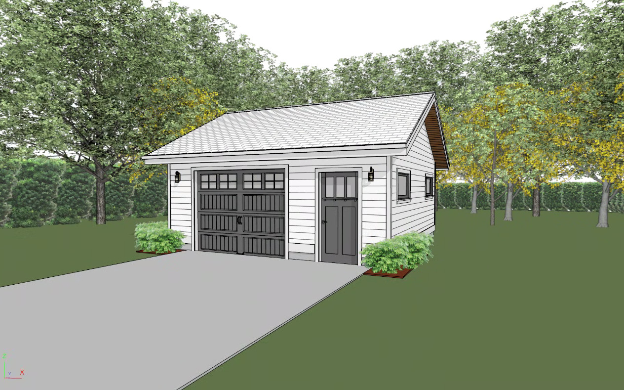 Double Car / 2 Car Garage Plan / Architectural Blueprints – 20 x 20