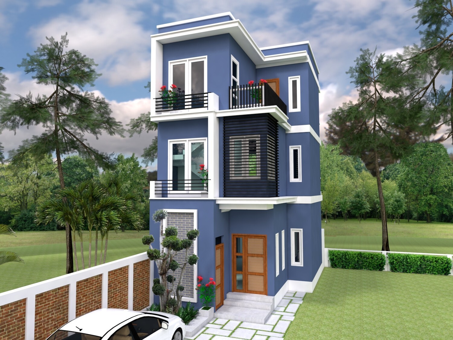 17×26 Small Home Design Plan 5×8 Meter 2 Beds 3 Baths PDF Plans (A4 Hard Copy)