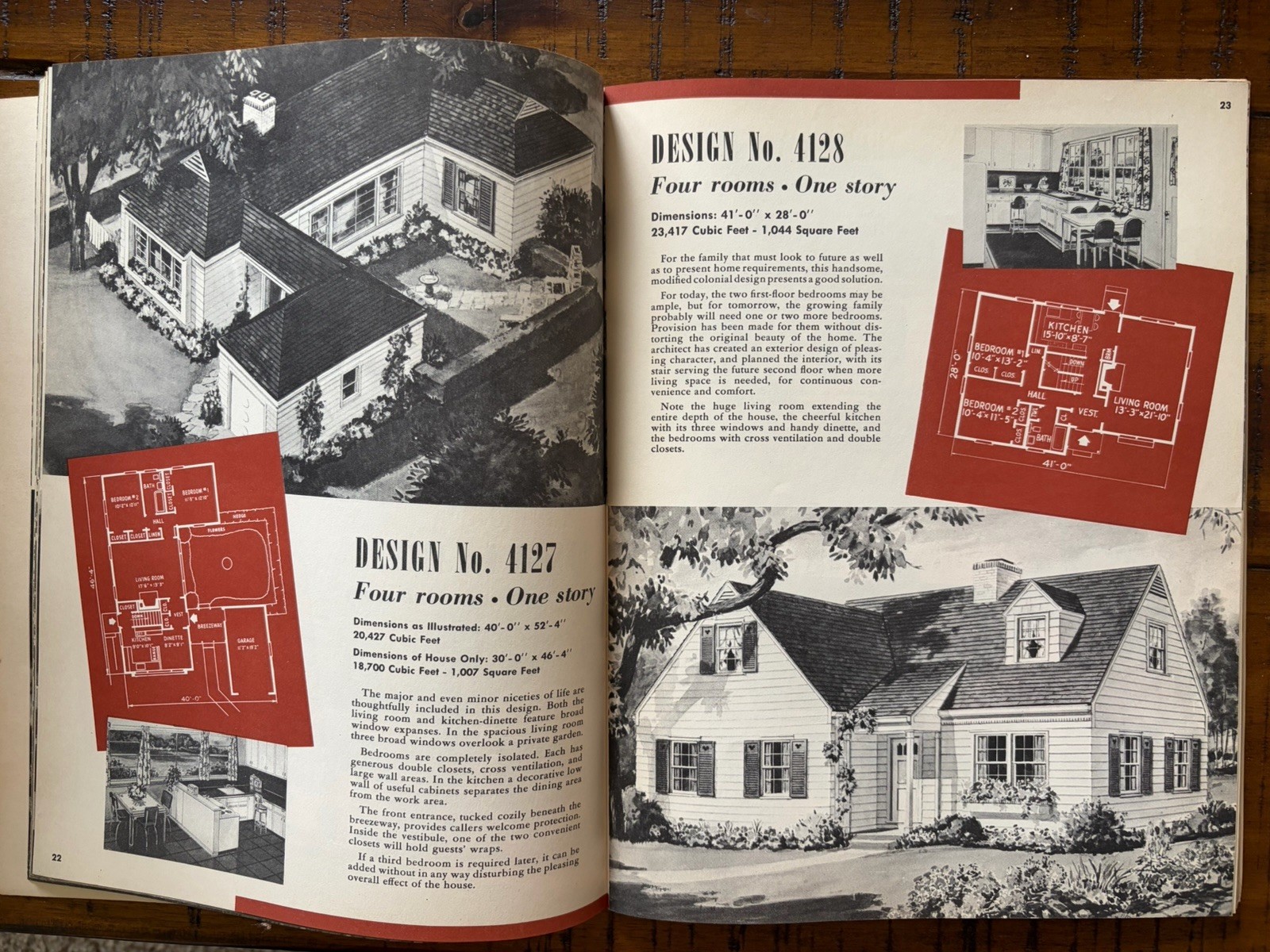 Vintage Mid Century MCM 69 Beautiful Homes Of Wood House Plans Book Catalog