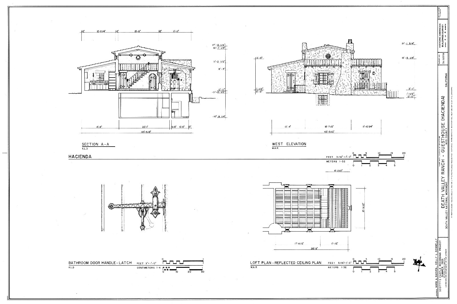 Southwestern style home, traditional adobe Hacienda, printed architectural plans