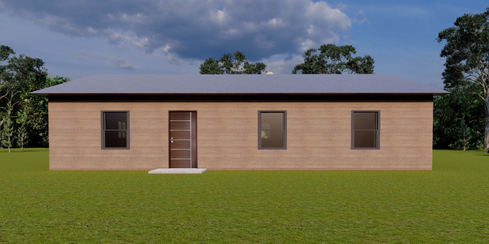 Tiny Home Plans: 3 Bedroom Single Story 26×44 Feet 1144 SqFt Blueprints