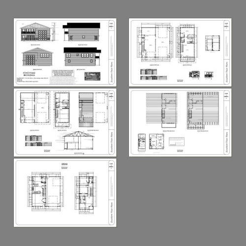 40×42 House — 3 BR 2.5 Ba 1-RV Garage – PDF Floor Plan – 1,619 sqft – Model 2E