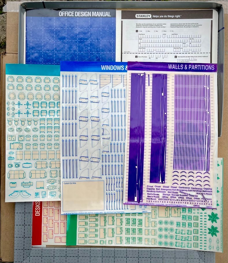 Stanley Project Planners Office Designer Scale Gridboard 1988 90-368